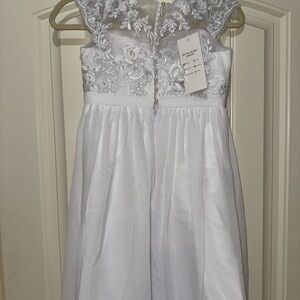 Elegant White Lace Kids Dress